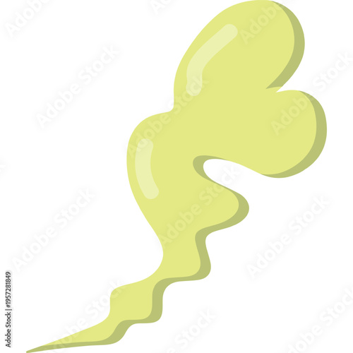 Unpleasant smell cloud vector icon. Bad spoiled product scent symbol isolated on white background