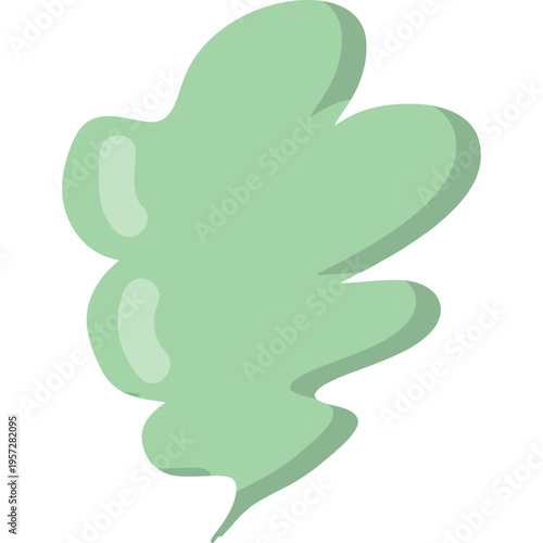 Smell cloud icon. Cigarette smoke or expired old food vector. Smelly fragrance trace isolated on white background