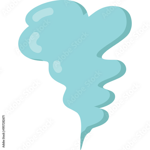 Smell icon. Vector smelly fog or fume, cigarette cloud or fart stench isolated on white background