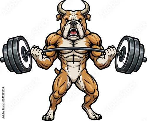 bodybuilder with dumbbell