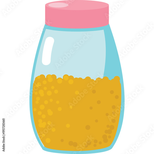 Disposable plastic flask bottle vector. Reusable drink glass with straw icon isolated on white background