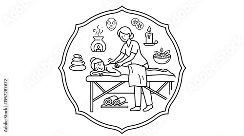 Spa Massage And Beauty Treatment Scene