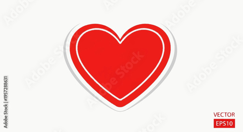 A heart shape illustration depicts love and emotions in a graphic design.