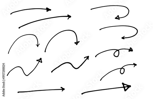 シンプルな手書きの矢印