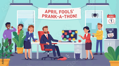 workers prank office