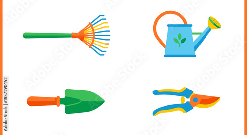 Barber tools including clippers scissors and shaving equipment displayed flat