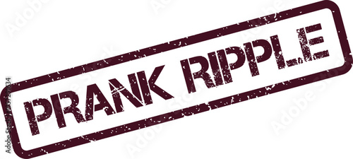Prank Ripple distressed rectangular stamp for subtle humorous impact and spreading effects