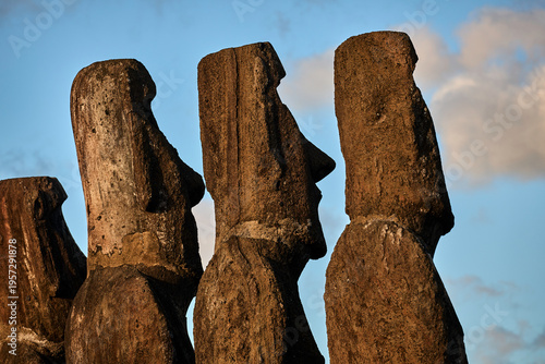Foto Moai-Statuen auf der Osterinsel (Rapa Nui)
