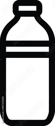 Isolated vector illustration of a 3d holy white milk bottle shaped like a religious cross symbol for a graphic church icon
