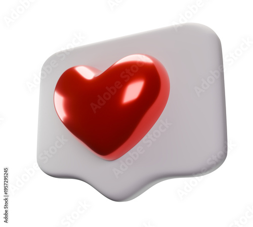 Social Media Like Heart Notification Icon