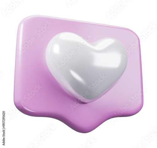 Social Media Like Icon 3D Illustration