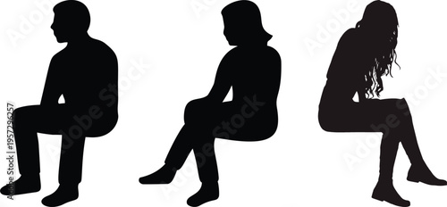 Set Children, Children Icon, Children Silhouettes, Sitting Icon, Sitting Playful, Sitting Poses, Playful Relaxation, Childhood, Kids Icon, Group Icon, Silhouette Icon, Children Sitting, Playful Poses,