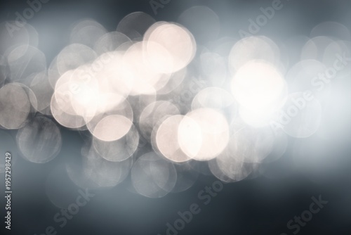 Abstract Bokeh Lights with Soft Focus and Blue Gray Tones blurred out of focus