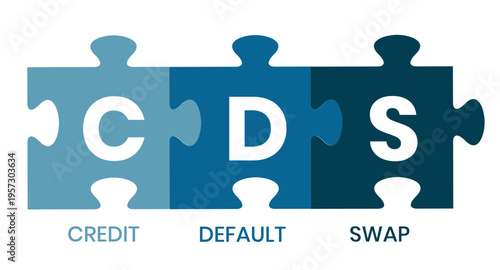 CDS - Credit Default Swap acronym. business concept background. vector illustration concept with keywords and icons. lettering illustration with icons for web banner, flyer