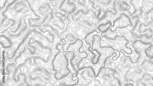 Grey contour seamless topographic abstract line pattern background modern minimal map design texture for wallpapers textiles branding packaging and creative projects
