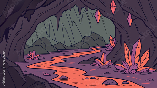 Fantasy Landscape and Mythical Adventure World Illustration