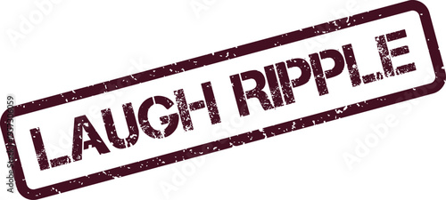 Captivating Laugh Ripple vintage stamp design spreading waves of joy and positivity