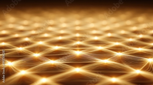Golden Light Reflections in a Wave Pattern Creating a Warm and Inviting Atmosphere for Backgrounds or Designs