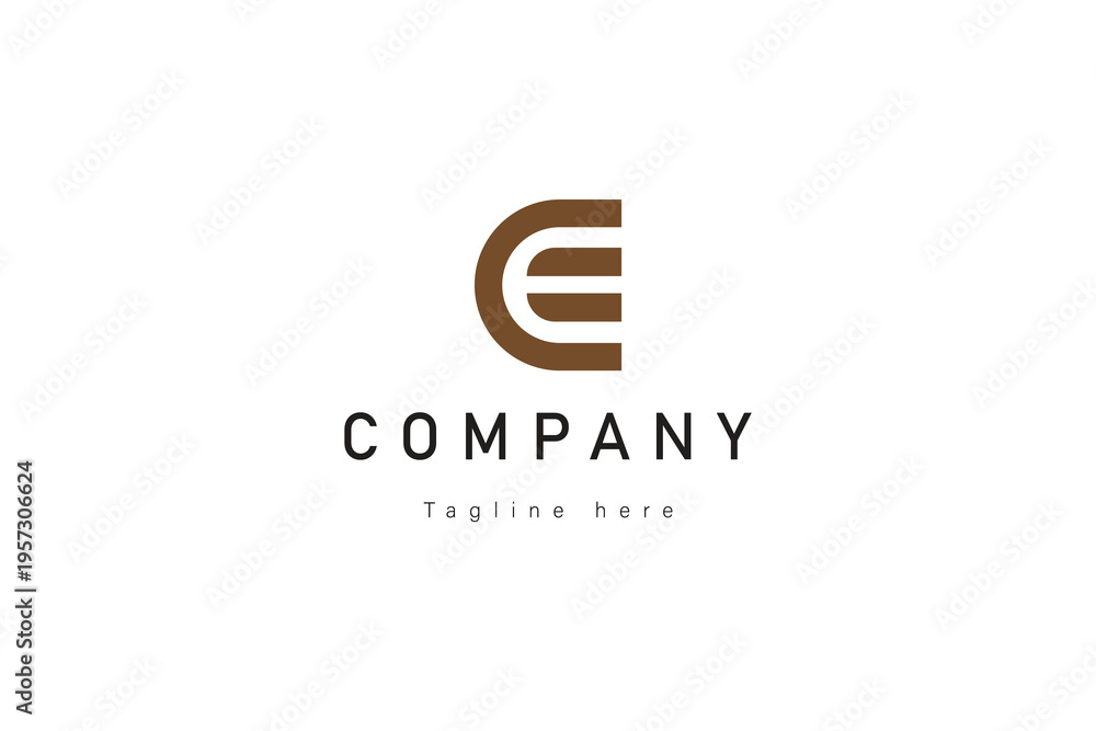 Fototapeta premium Elegant CE Monogram Logo Design, Professional Branding