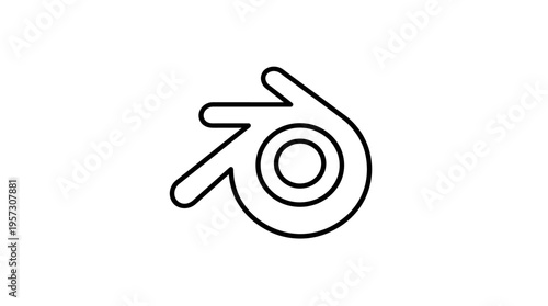 Minimalist Outline of the Blender Logo