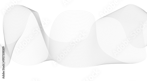 Modern abstract glowing wave lines on white background. Dynamic flowing wave design element. Futuristic technology and sound wave pattern. Abstract Modern Line, Wave Designed On white Background.