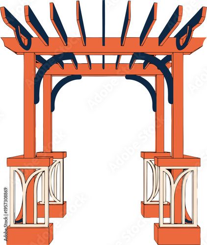 A large orange and black machine with many wires