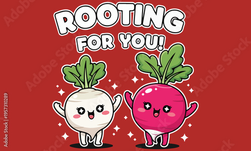Cute Kawaii Food and Plant Puns: Not a Hugger Cactus, Send Noods Ramen, and Rooting for You Veggies
