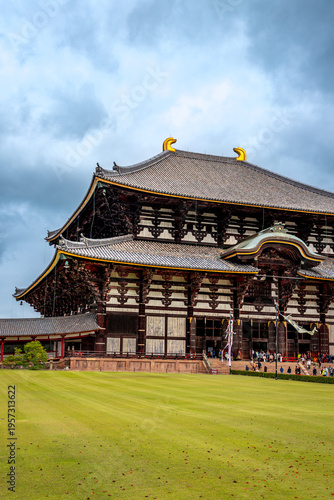 Large Exterior View of Daibutsuden Hall at Todaiji Temple in Nara, Japan