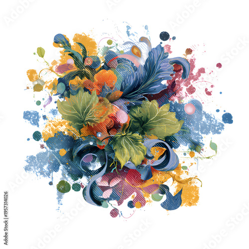Colorful eye mask with feathers on blurred background. Carnival mask 