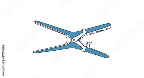 Blue Plastic Clamp for Animal Tagging or General Use