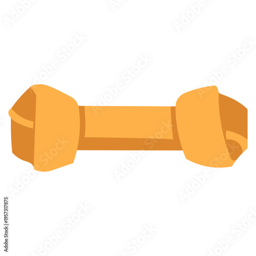 Pet Dental Chew Bone Dog Cat Teeth Cleaning Toy Vector Illustration