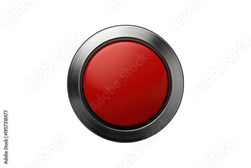 Push button emergency stop starting symbol with metallic red glossy surface indicating alarm or danger on transparent background Free Download Push button emergency stop starting symbol with metallic red glossy surface indicating alarm or danger on transparent background - GFXLoad