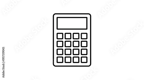 Minimalist Black and White Calculator Icon