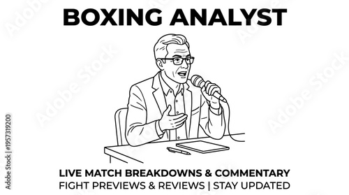 Boxing Analyst Giving Live Match Commentary