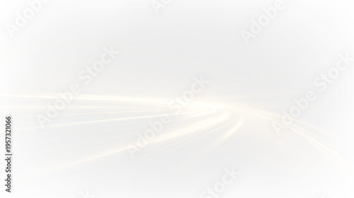 Movement of light streaks on a transparent background showing motion with smooth lines and gradient effects
