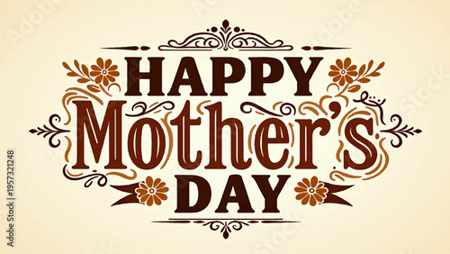 Happy Mother's Day typography vector