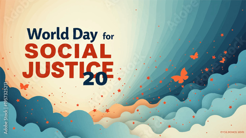 World Day for Social Justice 2020 vector illustration