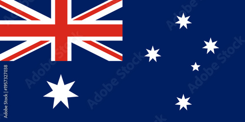 Commonwealth of Australia, official flag, Oceania, vector illustration