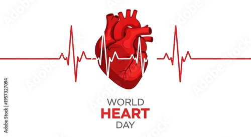 World heart day awareness illustration