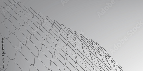 Pola jaringan melengkung. Desain mulus untuk pakaian olahraga atau peralatan seperti gol sepak bola, jaring bola voli, keranjang basket, jaring hoki, dan perlengkapan atletik bagian 3