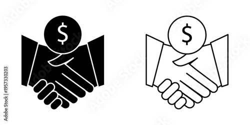 Bussines set icon on white background