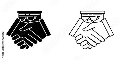 Bussines set icon on white background