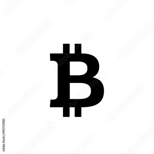 Bitcoin logo cryptocurrency symbol icon.