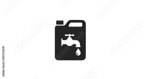 Water Storage Jerrycan with Faucet Icon