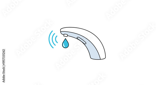 Automatic Faucet With Water Drop And Sensor Waves