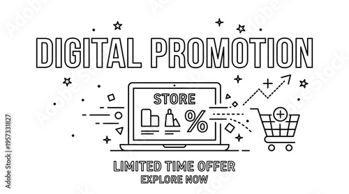 Digital Promotion and Online Store Concept
