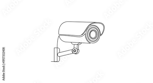 Security Camera Line Art