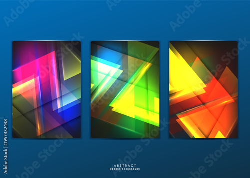 Flat vector. Minimal geometric background set. Dynamic shapes composition. Eps10 vector.