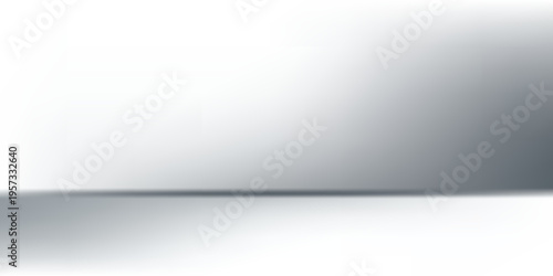 Empty white studio background. Design for displaying product. White grey perspective flow waves background. Abstract creative interior.