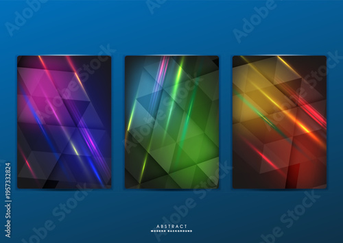 Flat vector. Minimal geometric background set. Dynamic shapes composition. Eps10 vector.